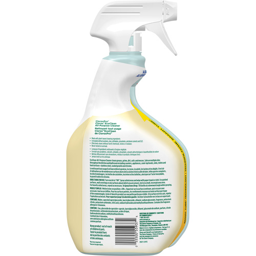 Nettoyant tout usage CloroxPro Clorox EcoClean, 946 ml, Bouteille &agrave; g&acirc;chette Cantin et fils