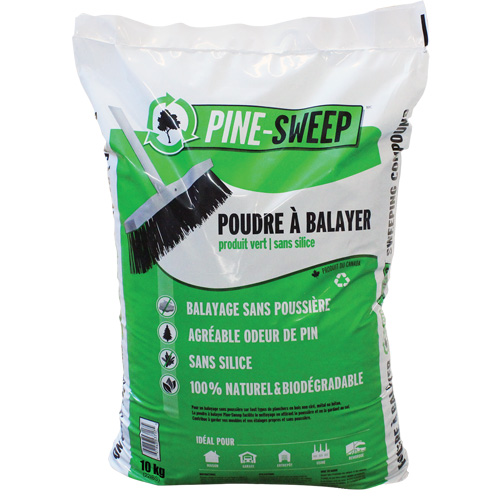 Compos&eacute; de balayage biod&eacute;gradable Pine Sweep, Sac, 22 lb (10 kg) Cantin et fils