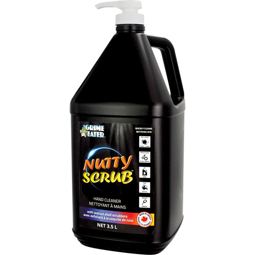 Nutty Scrub Hand Cleaner with Walnut Shell Scrubbers, Pumice, 3.5 L, Bottle, Unscented Cantin et fils