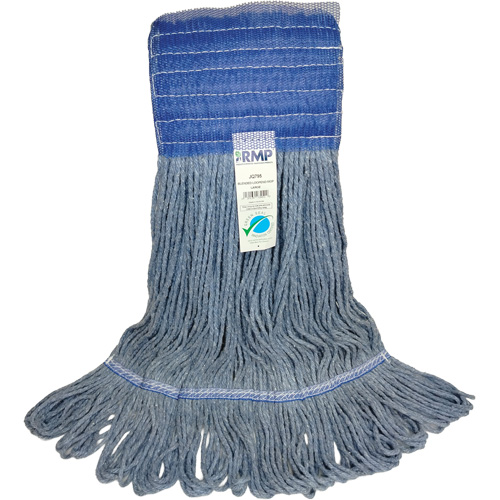 Wide-Band Mop Head, Antimicrobial/Floor Finishing/Specialty, Cotton/Rayon/Synthetic, Loop Style Cantin et fils