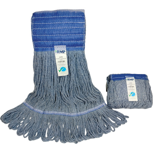 Wide-Band Mop Head, Antimicrobial/Floor Finishing/Specialty, Cotton/Rayon/Synthetic, Loop Style Cantin et fils