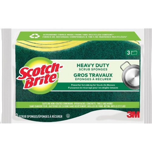 &eacute;ponge &agrave; r&eacute;curer pour les travaux intenses Scotch-Brite, &agrave; r&eacute;curer, 2-3/5" la x 4-2/5" l Cantin et fils