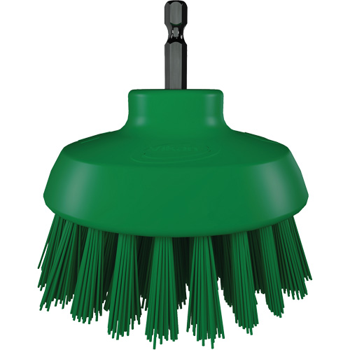 Brosse ronde HyDrive pour perceuse, Soies Tr&egrave;s ferme, Longueur de 3-1/10", Vert Cantin et fils