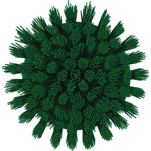 Brosse ronde HyDrive pour perceuse, Soies Tr&egrave;s ferme, Longueur de 3-1/10", Vert Cantin et fils