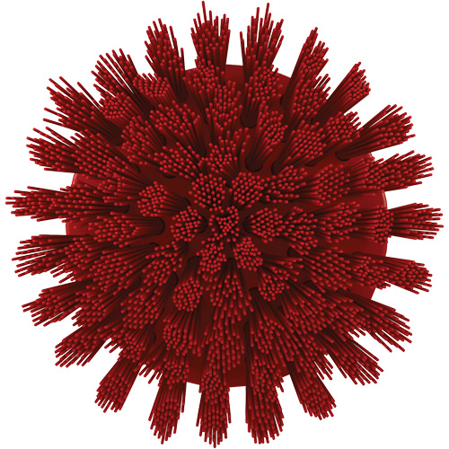 Brosse ronde HyDrive pour perceuse, Soies Tr&egrave;s ferme, Longueur de 3-1/10", Rouge Cantin et fils
