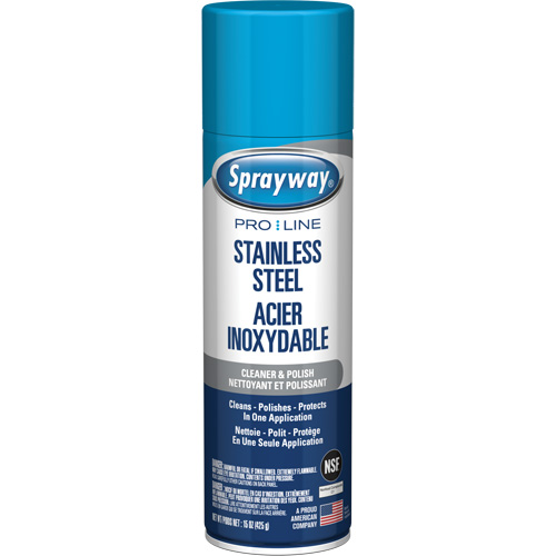 Pro Line Stainless Steel Cleaner & Polish, 15 oz., Aerosol Can Cantin et fils