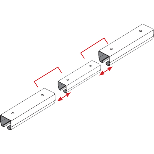 Curtain Partition Track Splicer Cantin et fils