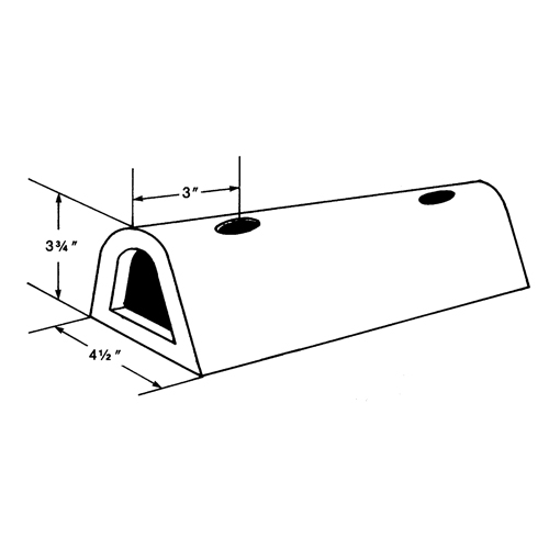 D&eacute;fenses de quai en caoutchouc refoul&eacute;, Caoutchouc, 4-1/2" la x 12" lo x 3-3/4" p Cantin et fils