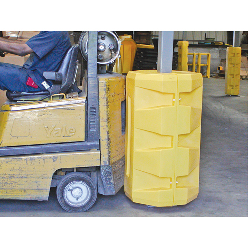 Protecteurs de colonne, Ouverture int&eacute;rieure 10-1/4" x 10-1/4", 23-1/2" lo x 23-1/2" la x 39-1/2" h, Jaune Cantin et fils
