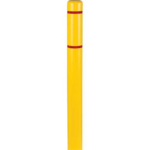 Polyethylene Bollard Covers, 4-1/2" Dia. x 64" L, Yellow Cantin et fils