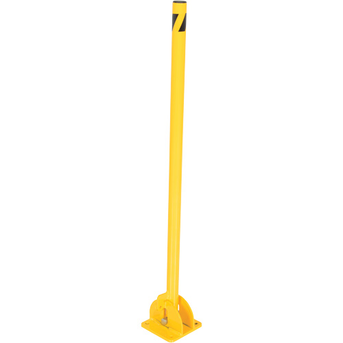 Butoirs repliables, Acier, 42" h x 1-3/4" la, Jaune Cantin et fils