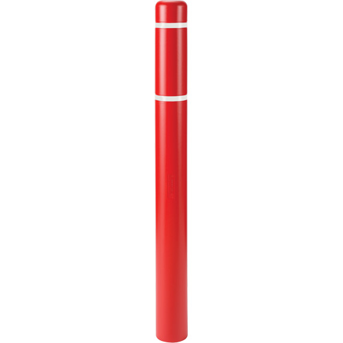 Polyethylene Bollard Covers, 6-5/8" Dia. x 52" L, Red Cantin et fils