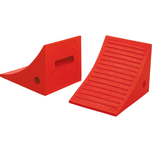 Cales-roue pour usage g&eacute;n&eacute;ral, Polyur&eacute;thane, Orange, 8" la x 11-1/4" p x 8-1/4" h Cantin et fils