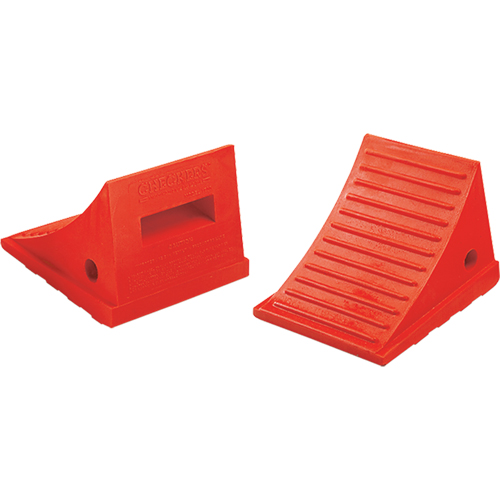 Cales-roue pour usage g&eacute;n&eacute;ral, Polyur&eacute;thane, Orange, 7-1/2" la x 8-1/2" p x 6-1/4" h Cantin et fils