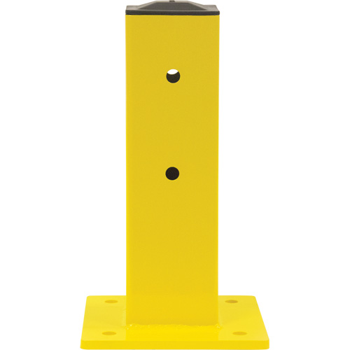 Single Guard Rail Post, Steel, 5" L x 17" H, Safety Yellow Cantin et fils