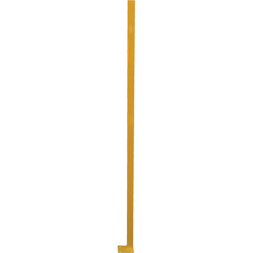Adjustable Perimeter Guard Corner Post, 4" W x 72" H, Yellow Cantin et fils