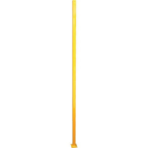 Adjustable Perimeter Guard In-Line Post, 4" W x 96" H, Yellow Cantin et fils