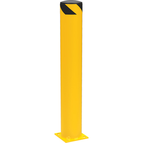 Bornes de s&eacute;curit&eacute; tubulaire, Acier, 42" h x 6-5/8" la, Jaune Cantin et fils