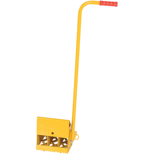 Ergo Handle Wheel Chock, Steel, Yellow, 8" W x 10-3/4" D x 9-1/8" H Cantin et fils