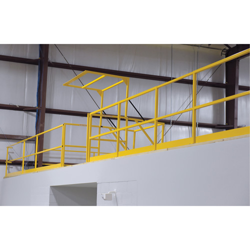 Barri&egrave;re de s&eacute;curit&eacute; pour mezzanine, 68-1/2" lo x 42" ha, 80-1/16" &eacute;lev&eacute;e, Jaune Cantin et fils