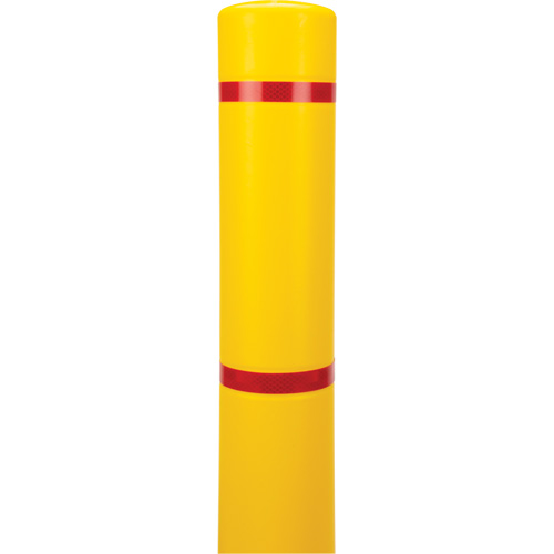Polyethylene Bollard Cover, 4-1/2" Dia. x 64" L, Red/Yellow Cantin et fils