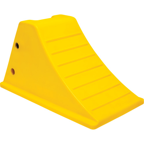 Cales de roue avec surface antid&eacute;rapante en aluminium, Polyur&eacute;thane, Jaune s&eacute;curit&eacute; OSHA, 11-1/4" la x 21" p x 12-1/4" h Cantin et fils