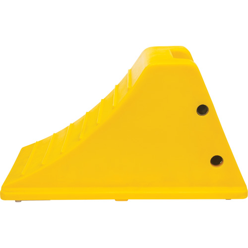 Cales de roue avec surface antid&eacute;rapante en aluminium, Polyur&eacute;thane, Jaune s&eacute;curit&eacute; OSHA, 11-1/4" la x 21" p x 12-1/4" h Cantin et fils