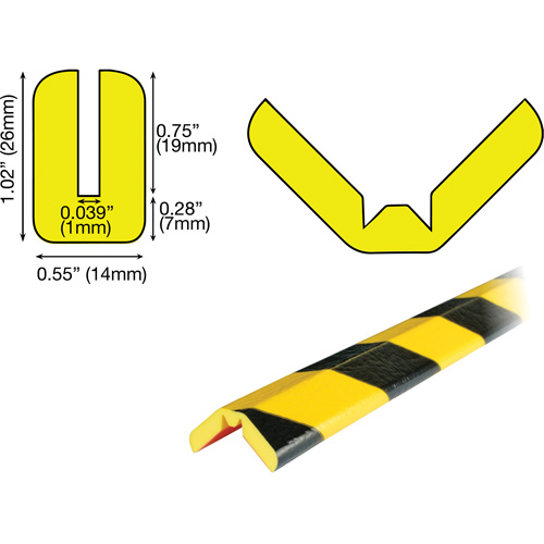 W Profile 5M Edge Protection Bumper Guard, 16.42' (5 m) Long Cantin et fils