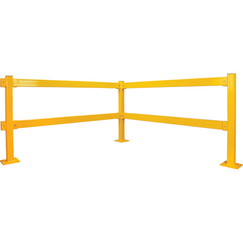 Lift-Out Guard Rail, Steel, 3' L x 4" H, Safety Yellow Cantin et fils