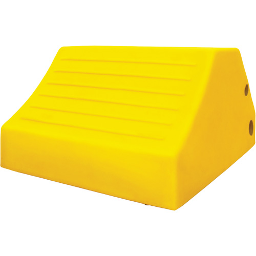 165 Ton Large Equipment Wheel Chock with Handle & Hole, Urethane, Yellow Cantin et fils