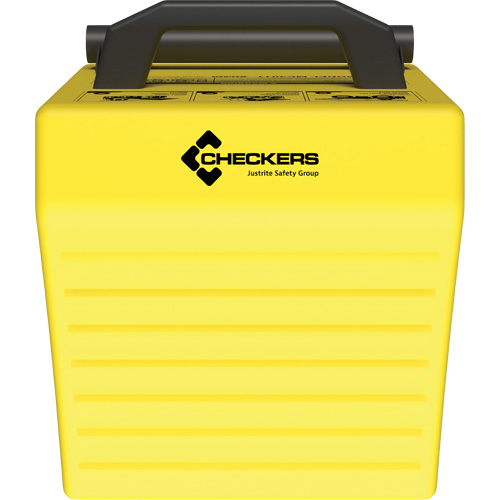Cale de roue ultra-robuste pour l'exploitation mini&egrave;re Checkers Safety, PEHD, Jaune, 14-1/2" la x 17-1/2" p x 16" h Cantin et fils