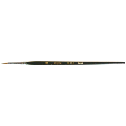 Pinceau d'artiste, Largeur de la brosse de 1/16", Martre rouge, Manche &agrave; Bois Cantin et fils