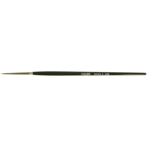 Pinceau d'artiste, Largeur de la brosse de 3/32", Martre rouge, Manche &agrave; Bois Cantin et fils