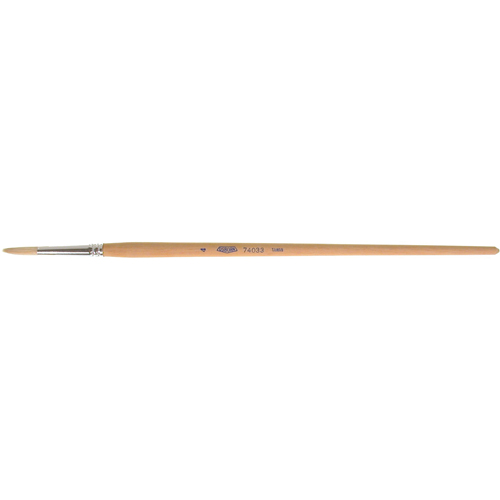 Pinceau de forme ronde en soies blanches pures pour marquage, Largeur de la brosse de 7/32", Soie blanche, Manche &agrave; Bois Cantin et fils
