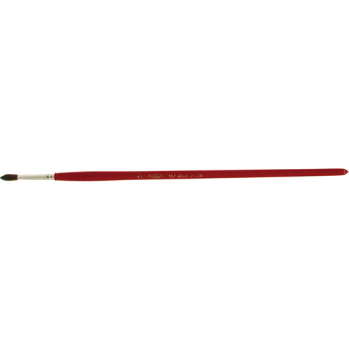 Pinceau de forme ronde pour marquage, Largeur de la brosse de 3/16", Soie de chameau, Manche &agrave; Bois Cantin et fils