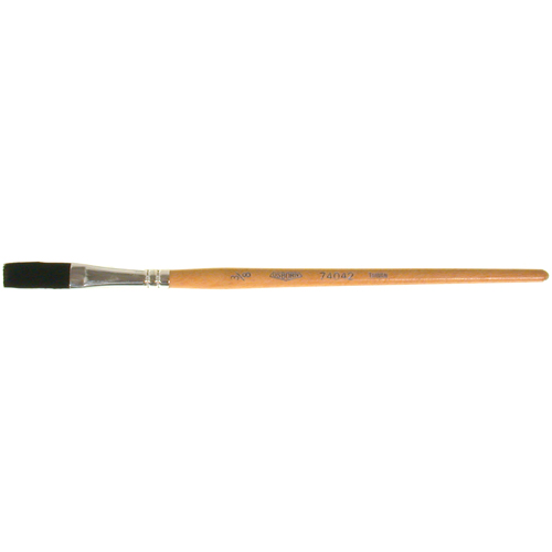 Pinceau une passe, Largeur de la brosse de 3/8", Soie de bœuf, Manche &agrave; Bois Cantin et fils