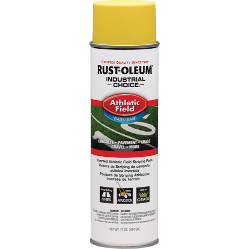 Peinture pour traçage de ligne pour terrain de gymnastique Industrial Choice AF1600, Jaune, 17 oz, Canette a&eacute;rosol Cantin et fils