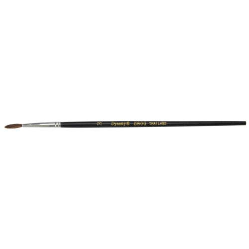 Black Pointed Bristle Artist Brush, 2.1 mm Brush Width, Camel Hair, Wood Handle Cantin et fils