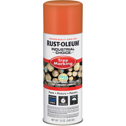 Peinture pour le marquage des arbres Industrial Choice T1600, Orange fluorescent, 16 oz Cantin et fils