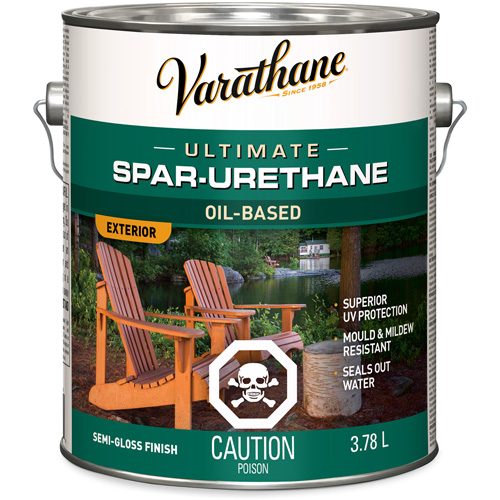 Varathane&reg; Diamond Outdoor Wood Finish, 3.78 L, Clear, Semi-Gloss Cantin et fils