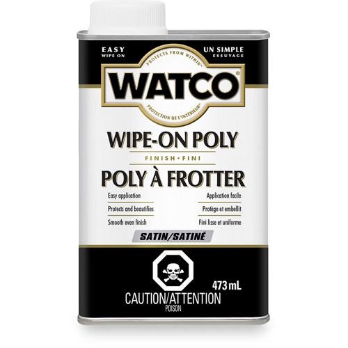 Watco&reg; Wipe-on Poly Stain, 473 ml, Clear, Satin Cantin et fils