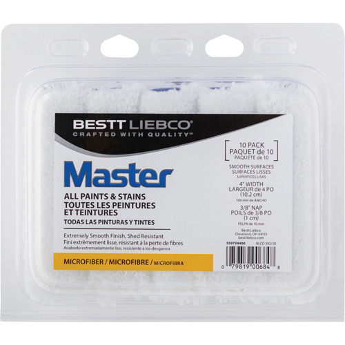 Couvre-rouleau en microfibre Master, Nap 10 mm (3/8"), 101,6 mm (4") l Cantin et fils