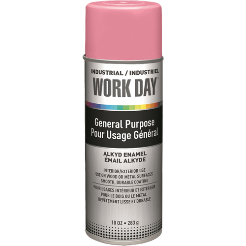 Peinture industrielle Work Day, Rose, Brillant, 10 oz, Canette a&eacute;rosol Cantin et fils