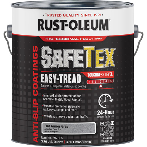 Rev&ecirc;tement d'acrylique SafeTex Easy-Tread, 1 gal., &agrave; l'eau, Fini mat profond/Textur&eacute;, Gris Cantin et fils