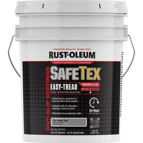 Rev&ecirc;tement d'acrylique SafeTex Easy-Tread, 4 gal., &agrave; l'eau, Fini mat profond/Textur&eacute;, Gris Cantin et fils