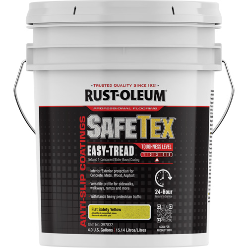 Rev&ecirc;tement d'acrylique SafeTex Easy-Tread, 4 gal., &agrave; l'eau, Fini mat profond/Textur&eacute;, Jaune Cantin et fils