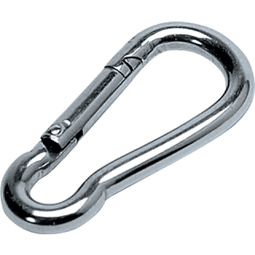 Mousqueton zingu&eacute;, 260 lb (0,13 tonnes) Charge d'utilisation max., 1/4" Taille, 3/8" Oeil Cantin et fils