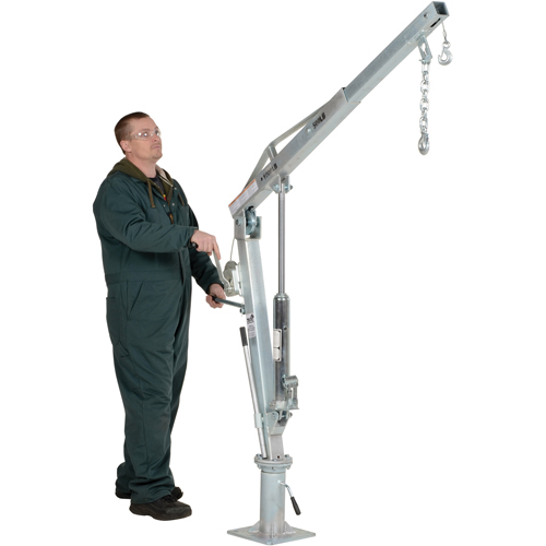 Grue &agrave; fl&egrave;che pour camion actionn&eacute;e par treuil, Capacit&eacute; de 500 lb (0,25 tonne), Limite de 99" Cantin et fils