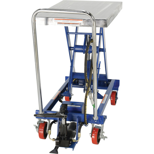 Pneumatic Hydraulic Scissor Lift Table, Steel, 32-1/2" L x 19-3/4" W, 1000 lbs. Cap. Cantin et fils