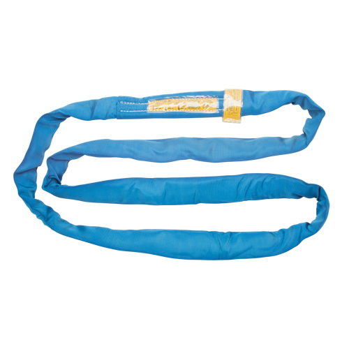 &eacute;lingue de levage en polyester ronde, Bleu, 4" la x 8' lo, 23 000 lb Charge verticale Cantin et fils